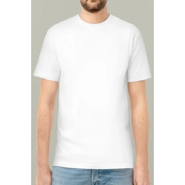 24/1 Düz Arka Sizin Tasarımınız Oversize T-shirt - Beyaz