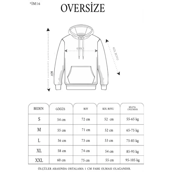 3 İplik Kapşonlu Sweatshirt Hoodie - Siyah