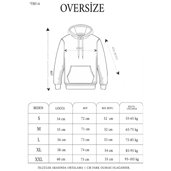 3 İplik Kapşonlu Sweatshirt hoodie - Siyah