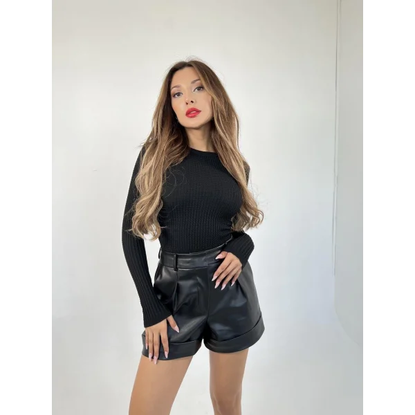 3062 SAĞ ÖRGÜ KAZAK-SİYAH