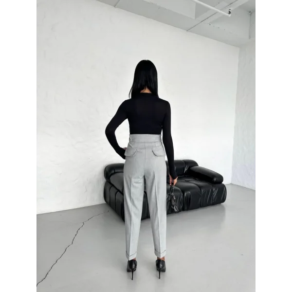 330 Gr Poli̇vi̇skon Bel Lasti̇kli̇ Duble Paça Pantolon