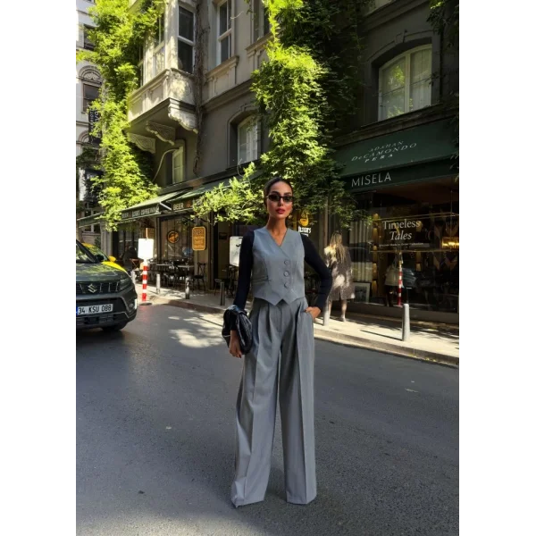 330 Gr Poly Viscose Astarli Suit Takim