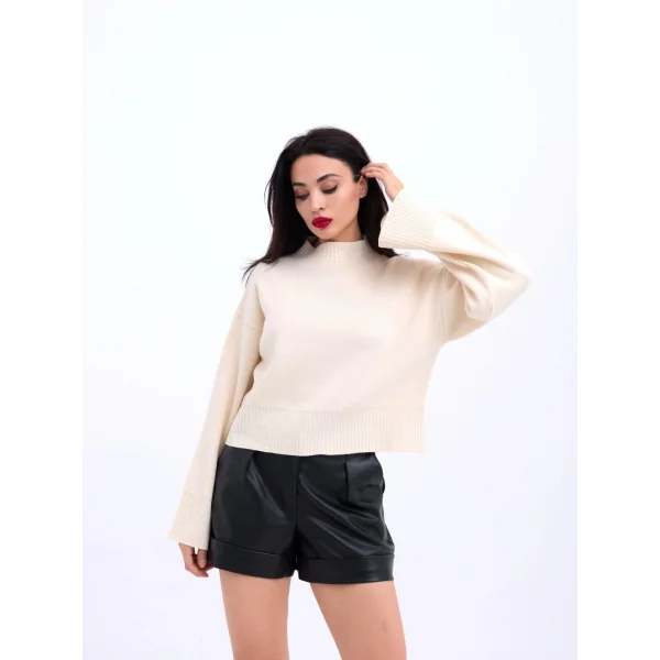 3628 KOL GENİŞ KAZAK-KREM