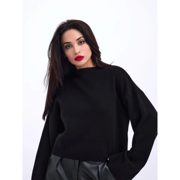 3628 KOL GENİŞ KAZAK-SİYAH