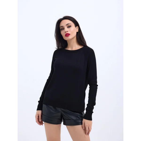 4201 TRİKO SIFIR YAKA BASİC SALAŞ-SİYAH