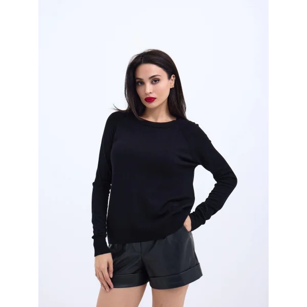 4201 TRİKO SIFIR YAKA BASİC SALAŞ-SİYAH