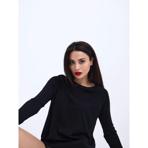 4201 TRİKO SIFIR YAKA BASİC SALAŞ-SİYAH