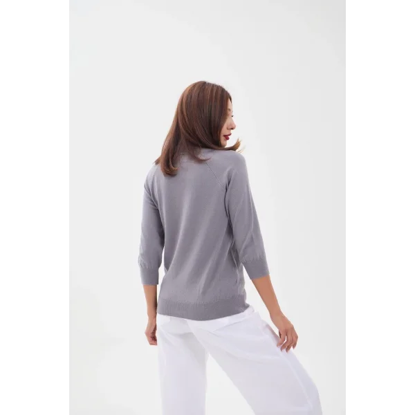 4212 TRİKO FAKİR KOL BALIKÇI KAZAK-GRİ