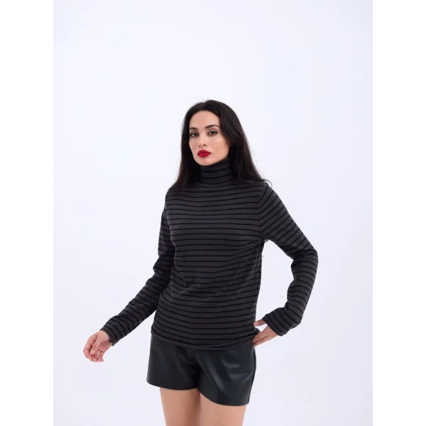 4213 TRİKO ÇİZGİLİ BALIKÇI SALAŞ-ANTRASİT-SİYAH