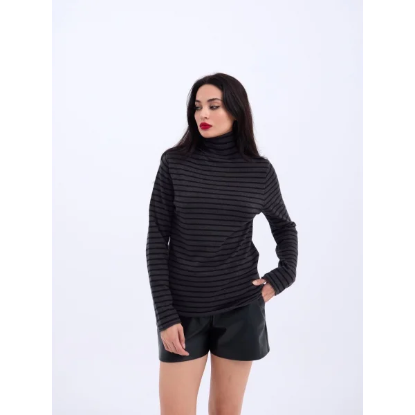 4213 TRİKO ÇİZGİLİ BALIKÇI SALAŞ-ANTRASİT-SİYAH