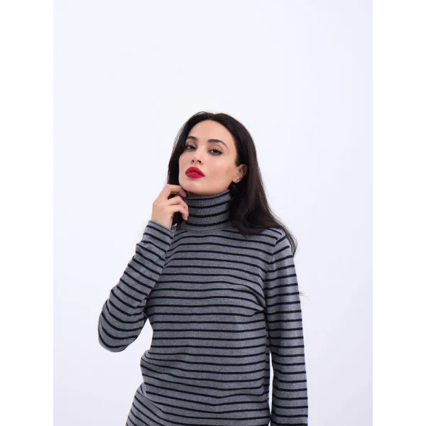 4213 TRİKO ÇİZGİLİ BALIKÇI SALAŞ-GRİ-SİYAH