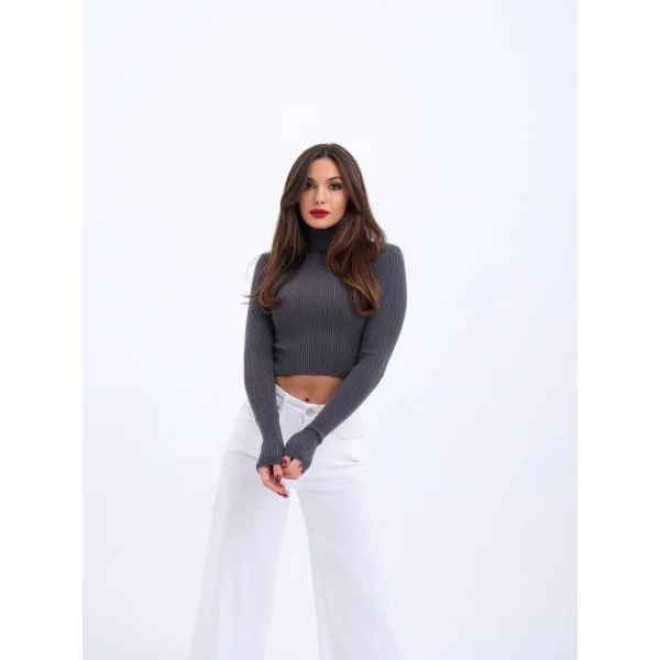 42231 TRİKO BALIKÇI KAZAK-ANTRASİT