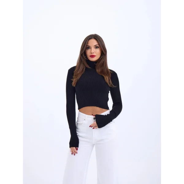 42231 TRİKO BALIKÇI KAZAK-SİYAH