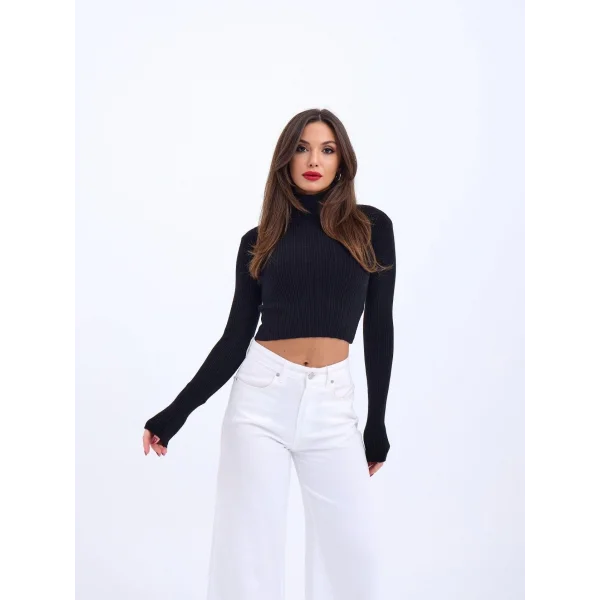 42231 TRİKO BALIKÇI KAZAK-SİYAH