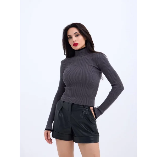 42251 TRİKO BALIKÇI FİTİLLİ KAZAK-ANTRASİT-SİYAH