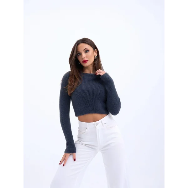 42341 TRİKO FİTİLLİ KAZAK-ANTRASİT