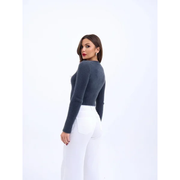 42341 TRİKO FİTİLLİ KAZAK-ANTRASİT