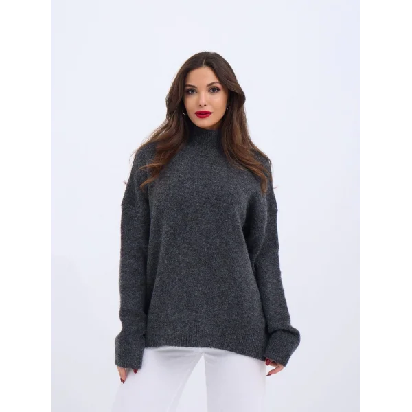 43081 TRİKO YARIM BALIKÇI SALAŞ KAZAK-ANTRASİT