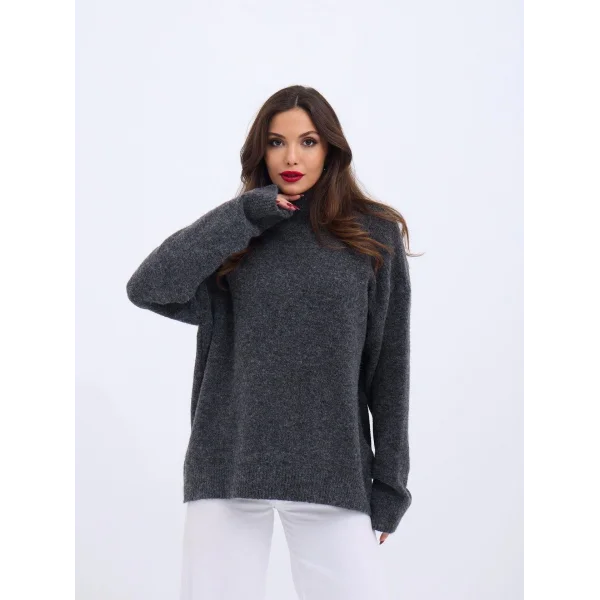 43081 TRİKO YARIM BALIKÇI SALAŞ KAZAK-ANTRASİT