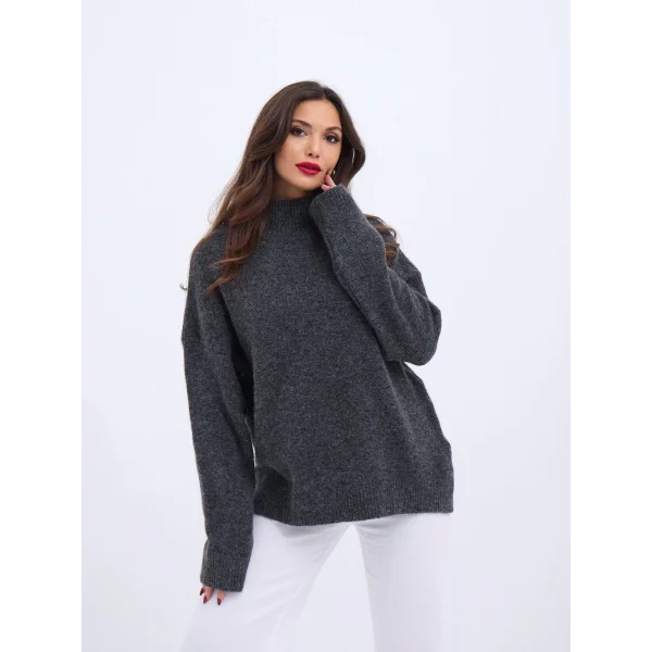 43081 TRİKO YARIM BALIKÇI SALAŞ KAZAK-ANTRASİT