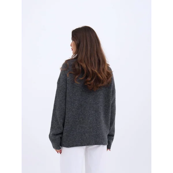 43081 TRİKO YARIM BALIKÇI SALAŞ KAZAK-ANTRASİT