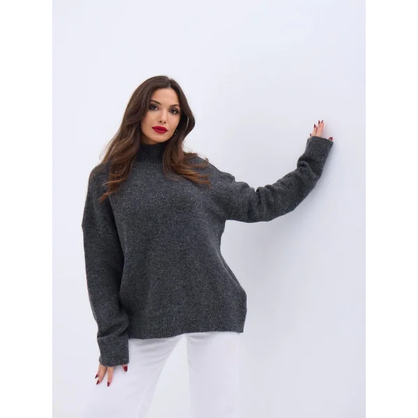 43081 TRİKO YARIM BALIKÇI SALAŞ KAZAK-ANTRASİT