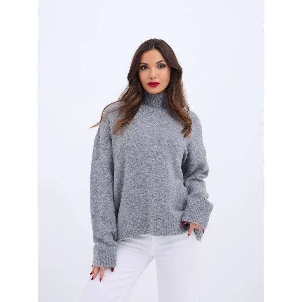 43081 TRİKO YARIM BALIKÇI SALAŞ KAZAK-GRİ