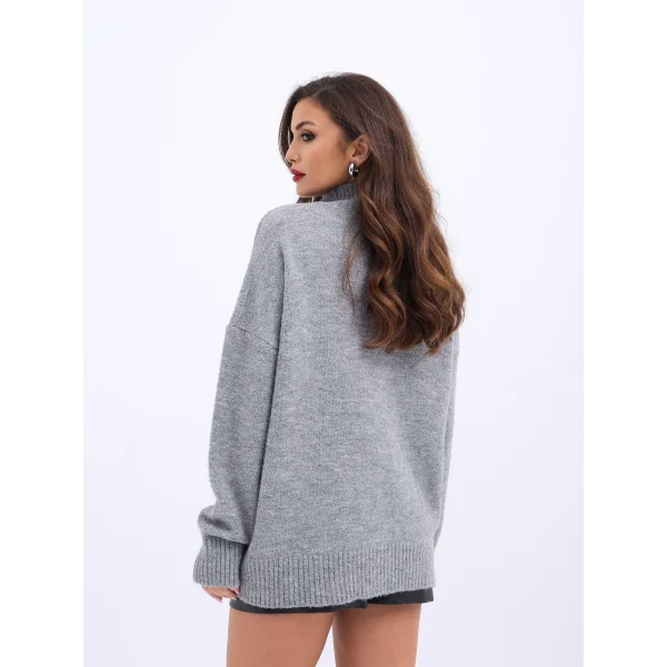 43141 TRİKO YARIM BALIKÇI SALAŞ KAZAK-GRİ