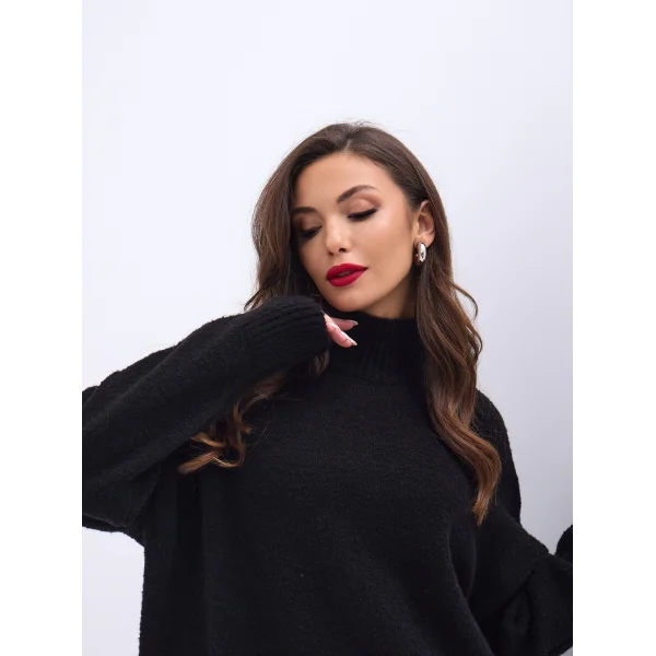 43141 TRİKO YARIM BALIKÇI SALAŞ KAZAK-SİYAH