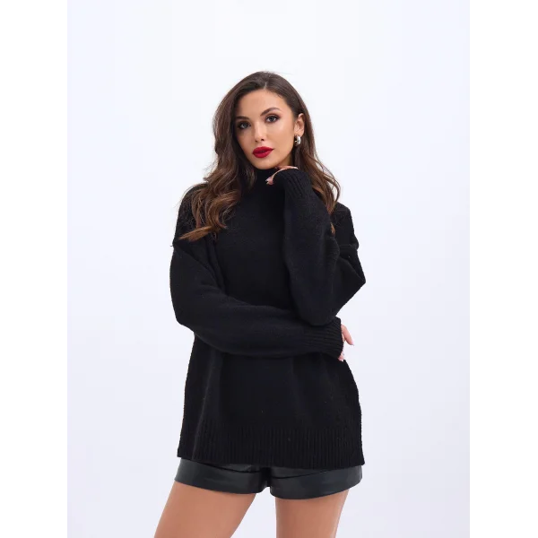 43141 TRİKO YARIM BALIKÇI SALAŞ KAZAK-SİYAH