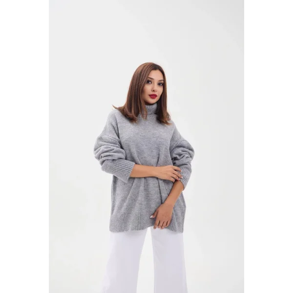 43151 TRİKO BALIKÇI SALAŞ KAZAK-GRİ