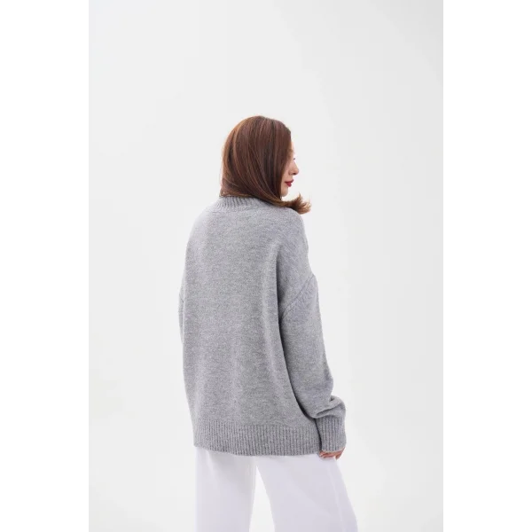 43151 TRİKO BALIKÇI SALAŞ KAZAK-GRİ