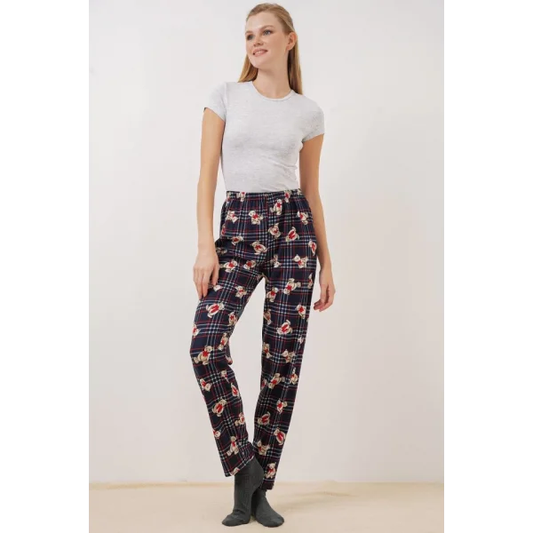 4323 Desenli Pijama Altı - Lacivert