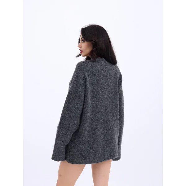 43281 TRİKO V YAKA SALAŞ-ANTRASİT