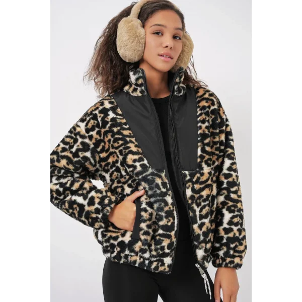 5194 Peluş Mont Ceket  C. Kahverengi