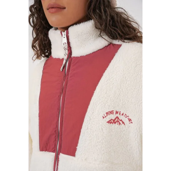 5194 Peluş Mont Ceket  Kiremit