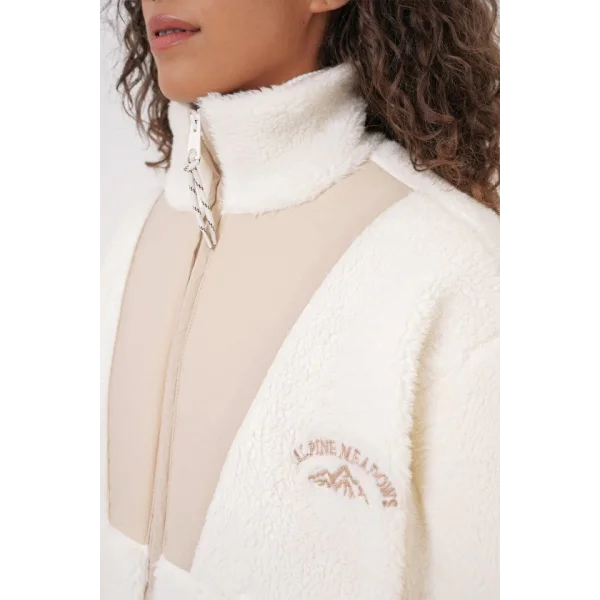 5194 Peluş Mont Ceket  Krem