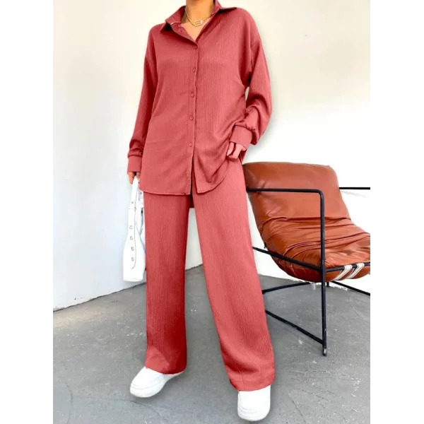 5858 Örme İkili Takım - Gül Kurusu