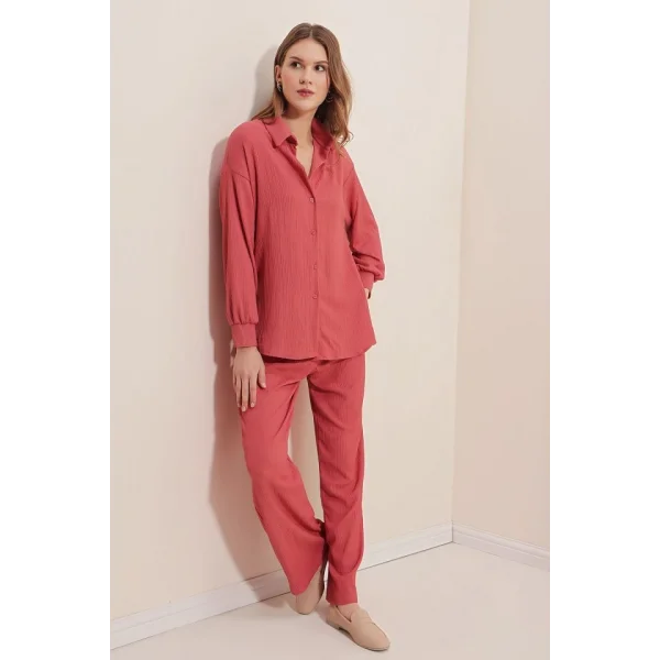 5858 Örme İkili Takım - Gül Kurusu