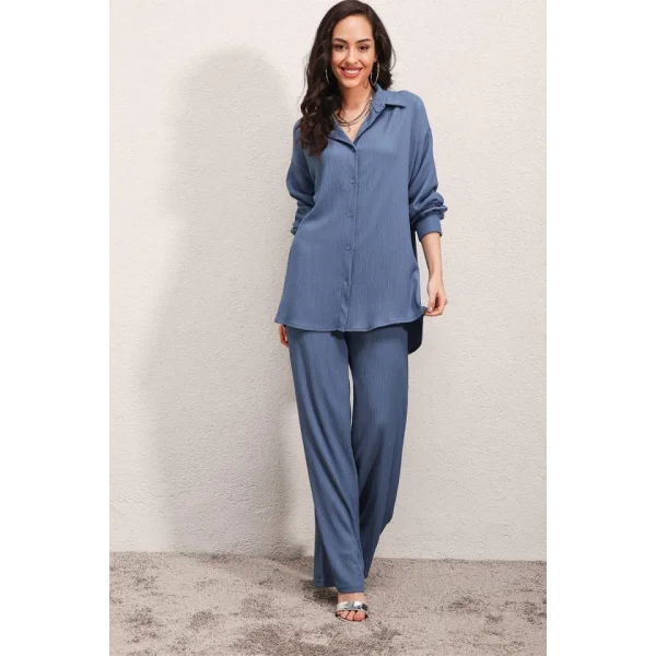 5858 Örme İkili Takım - İndigo