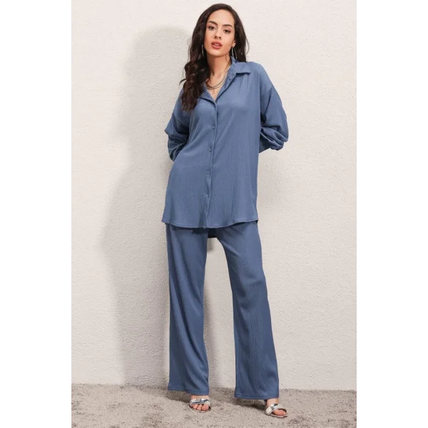 5858 Örme İkili Takım - İndigo