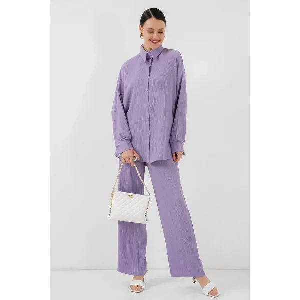 5858 Örme İkili Takım - Lila