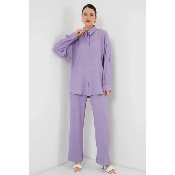 5858 Örme İkili Takım - Lila
