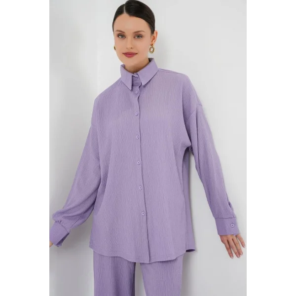 5858 Örme İkili Takım - Lila