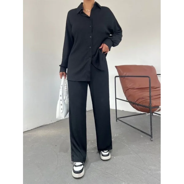 5858 Örme İkili Takım - Siyah