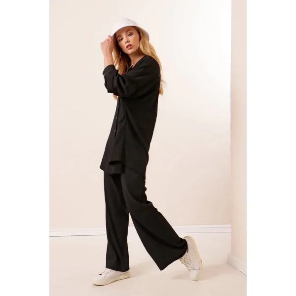 5858 Örme İkili Takım - Siyah