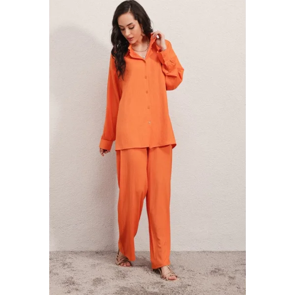 5858 Örme İkili Takım - Turuncu