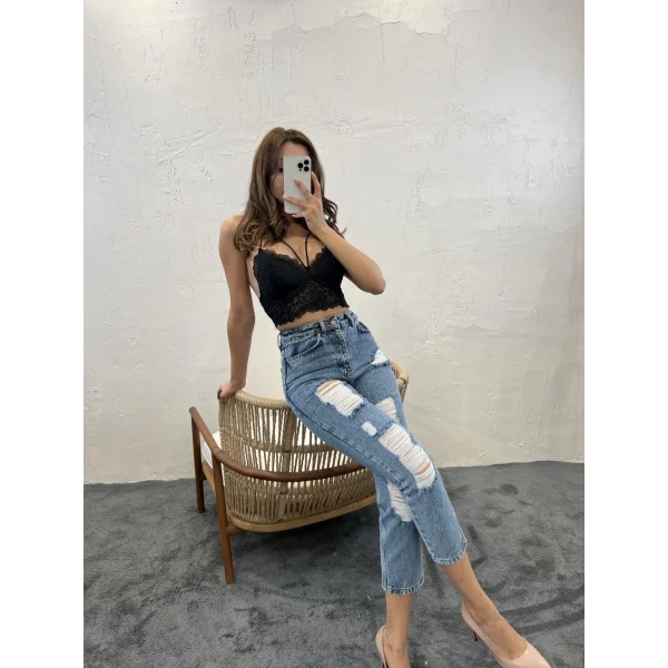 5998 KOT PANTOLON-MAVİ