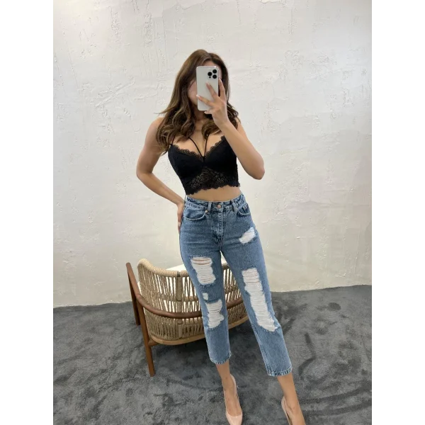 5998 KOT PANTOLON-MAVİ