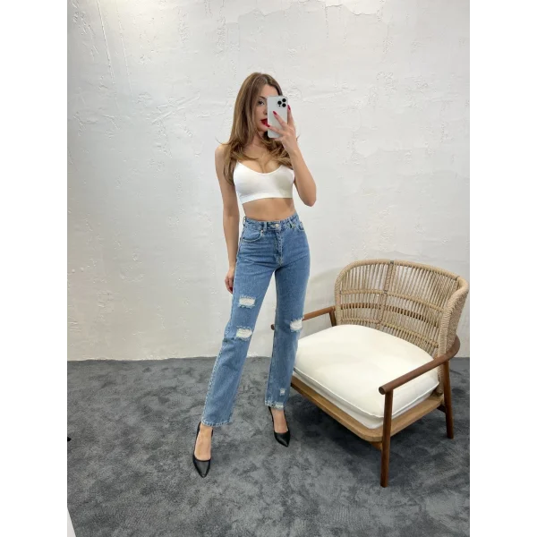 6025 KOT PANTOLON-MAVİ